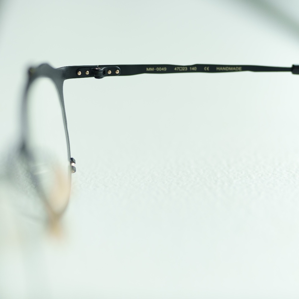 MASAHIROMARUYAMA MM-0049 Broken Round Eyeglasses No.1 Black 47□23 140 Japan - Picture 8 of 11